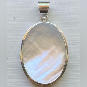 Mother of Pearl and Sterling Pendant.